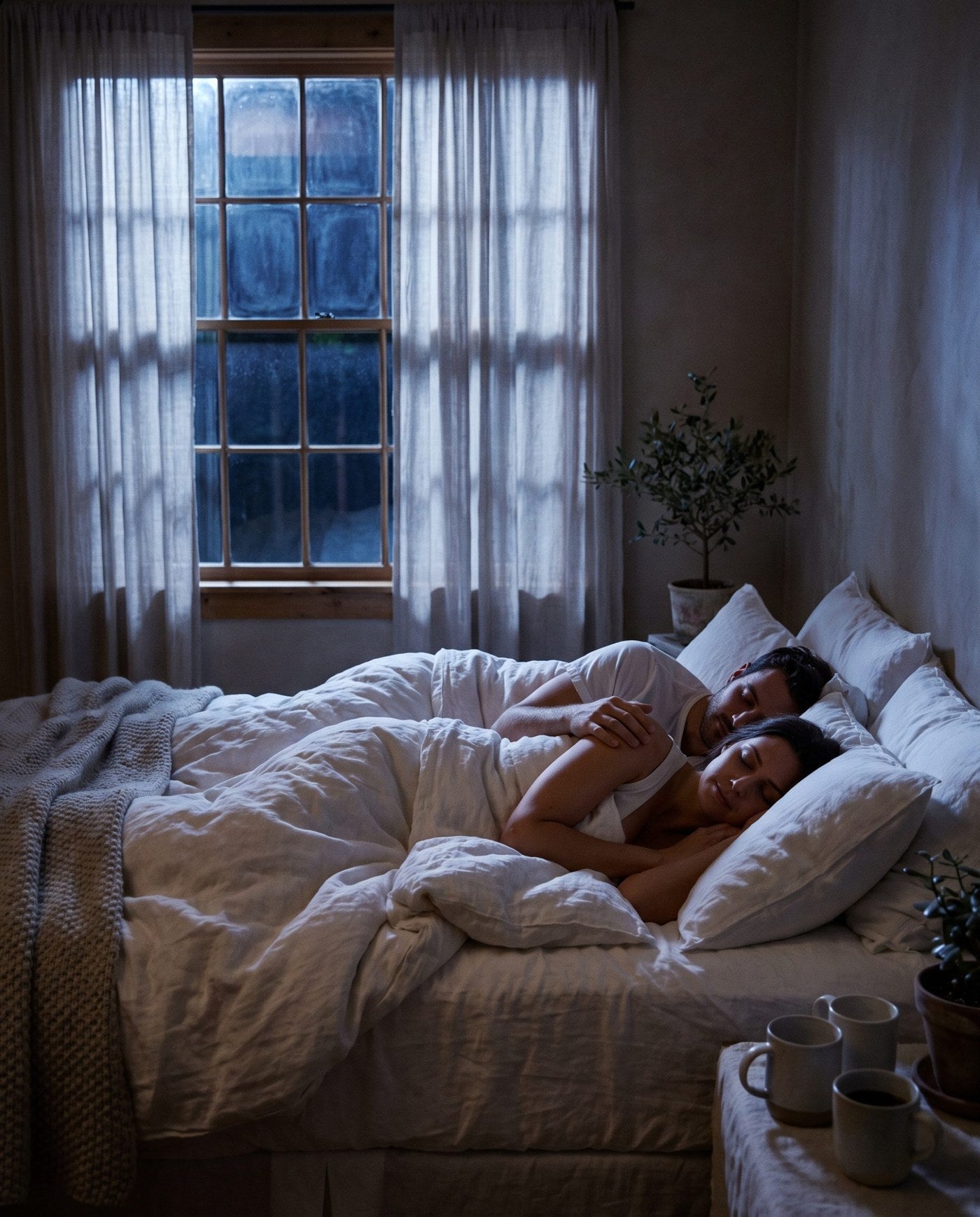 A couple sleeping soundly together